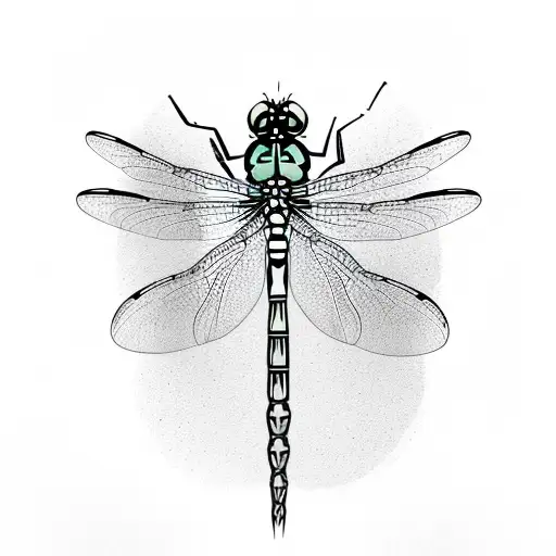 Dragonfly With Flowers