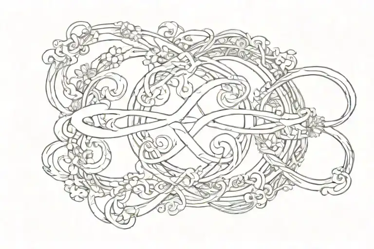 Infinity Symbol With Name Nozie And Nash