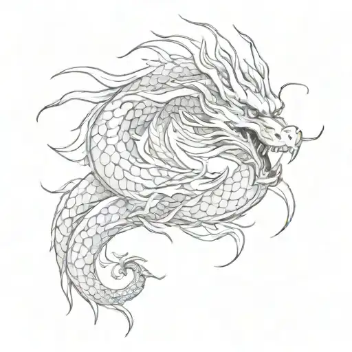 Chinese Dragon Scales Abstract