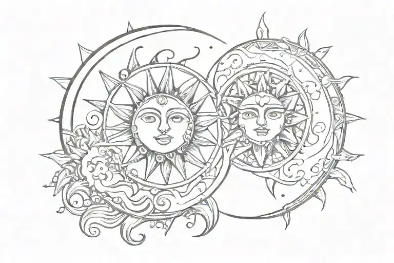 Sun And Moon Intertwined