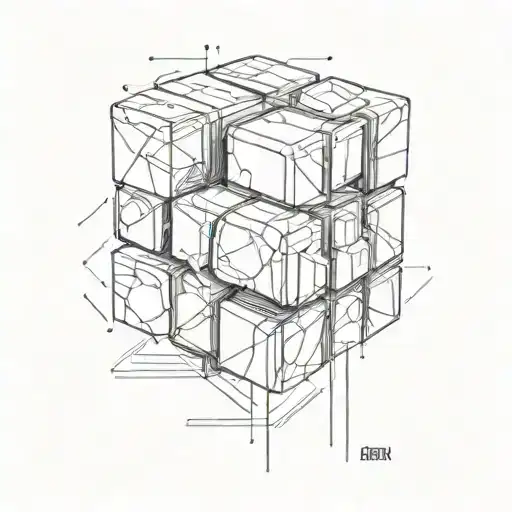 A Rubik Cube In Black And White