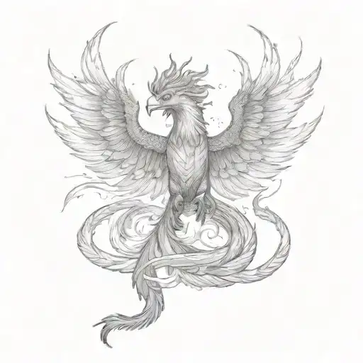 Male Phoenix Rising From The Ashes