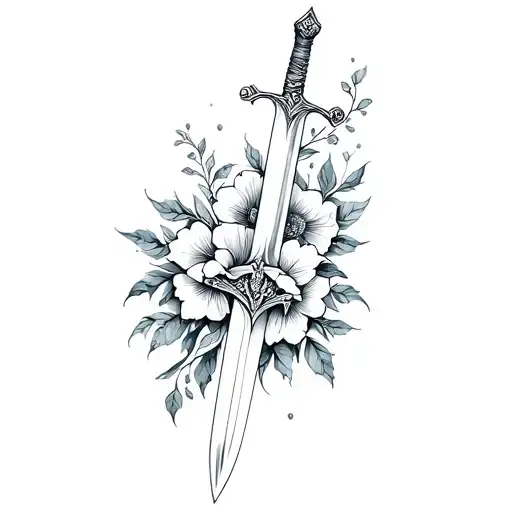 Sword And Flowers