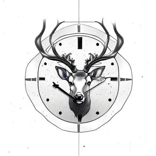 Anvil Stag Under Clock