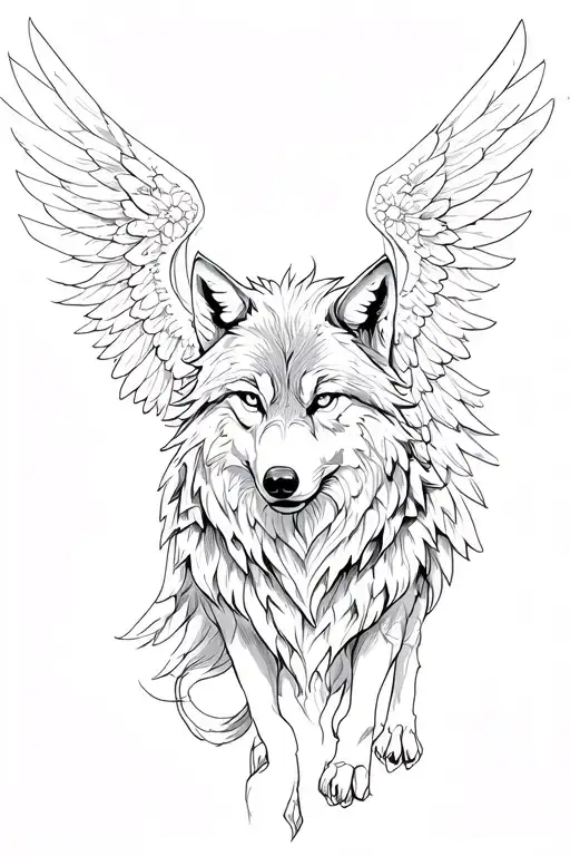 Meaningful Wolf Warrior Angel
