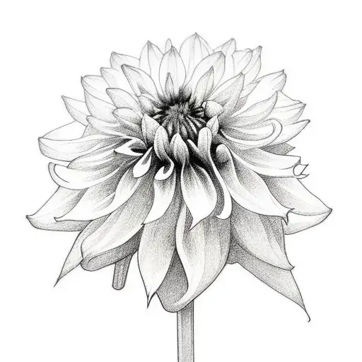 Dahlia Christine Flower With A Katana Sword