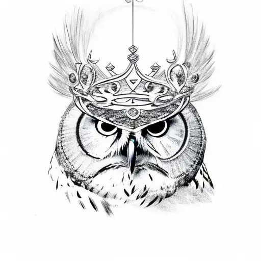Owl Wearing A Crown