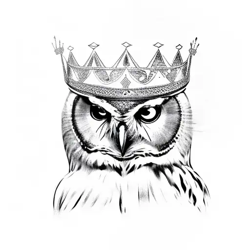 Owl Wearing A Crown