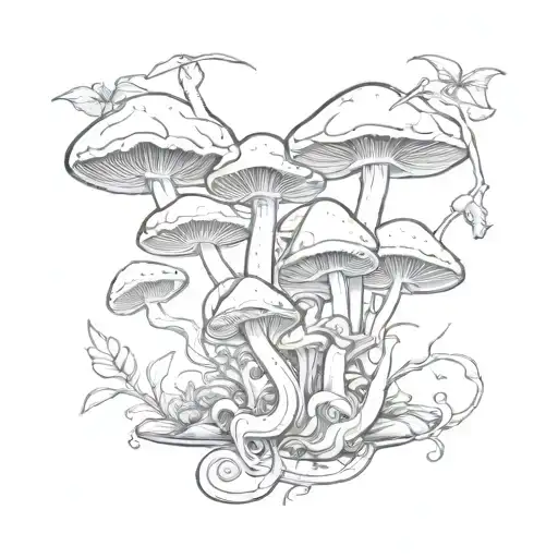 Mushrooms Growing Out Of A Scorpion