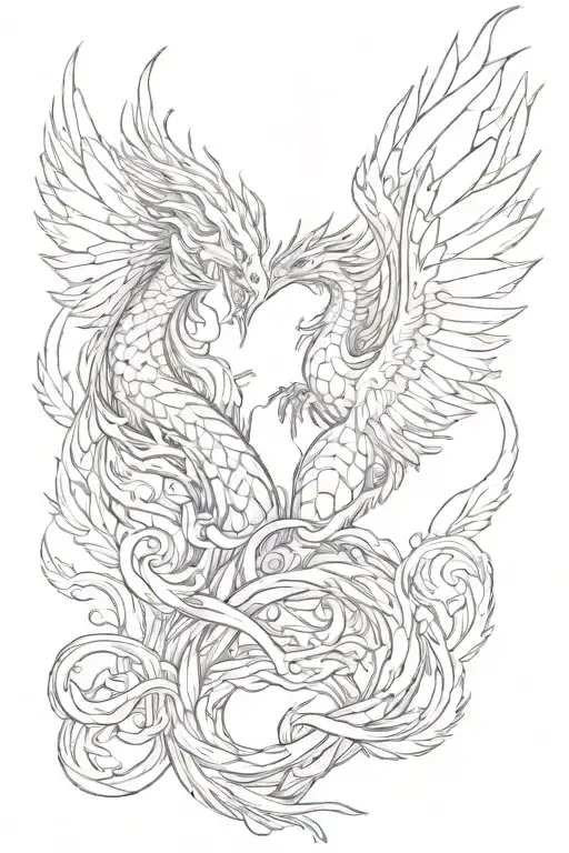 Phoenix And Dragon Wrapped