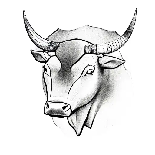 Side View Bull Walking