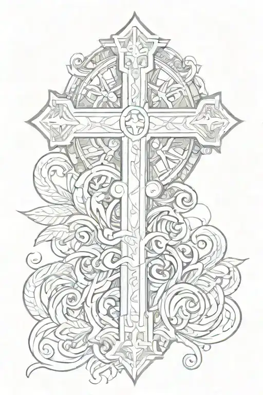 Cross With The Word Rise