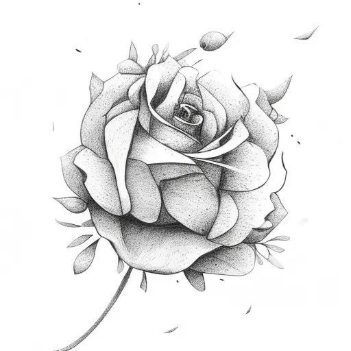 Female Gender Symbol Made Of Flowers