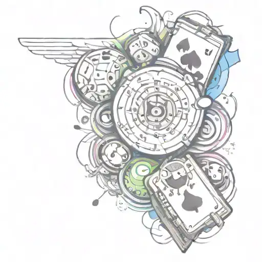 Gambling Video Game Theme For Forearm Sleeve