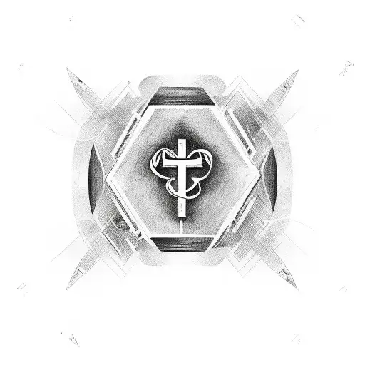 Female Symbol With Upside Down Cross