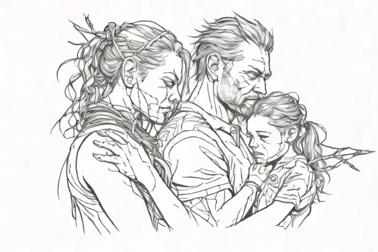 Father Like Daughter With Barb Wire