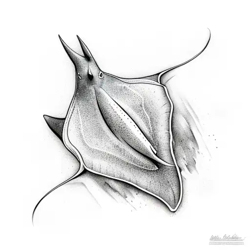 Manta Ray With The Name Mary