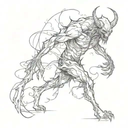 Demon Man Walking Along