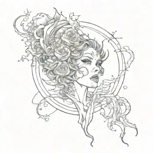 A Sketch Displaying There's Always Beauty In Darkness