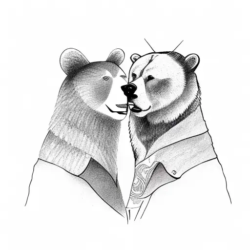 Bear And Cat In Love