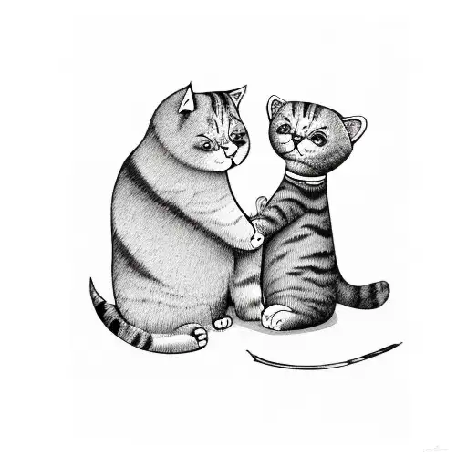 Cat And Bear In Love