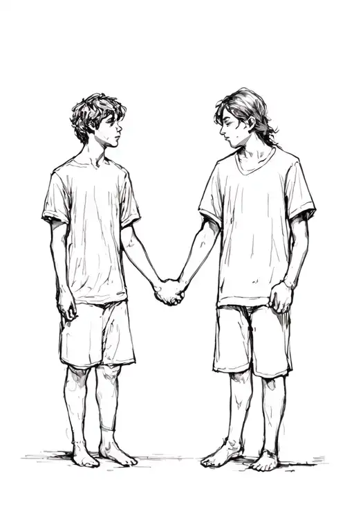 For Brother Holding Hands Looking