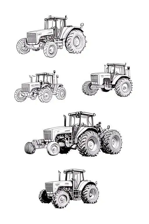 A Group Of Tractors