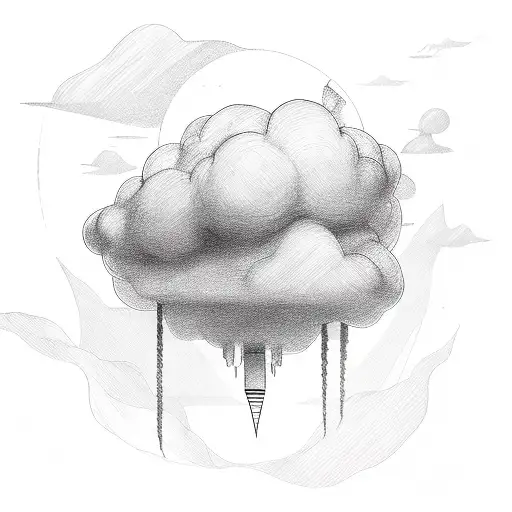 A Sketch Of A Drifting Cloud