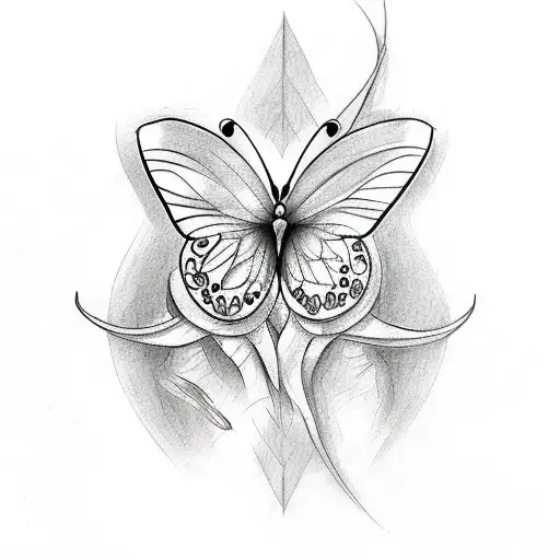 Basic Butterfly Tattoo Design
