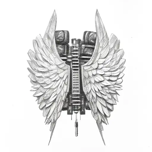 Wings Made Of Tires And Car Tools