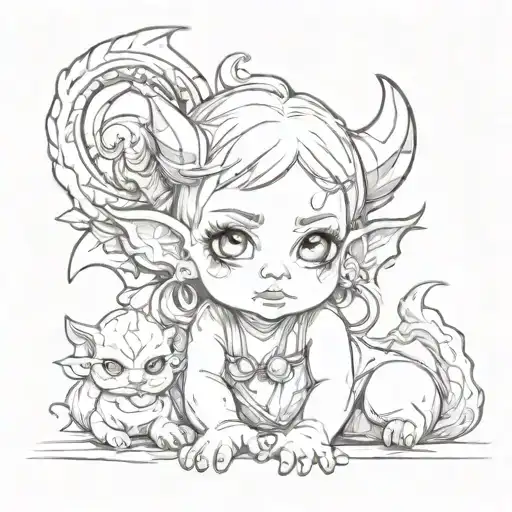 Baby Demon Cute Girl