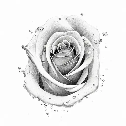 Fluid Lines With Rose Petals