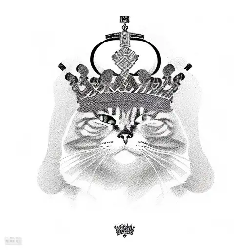 Ring Like Russian Criminal With Cat Wearing Crown