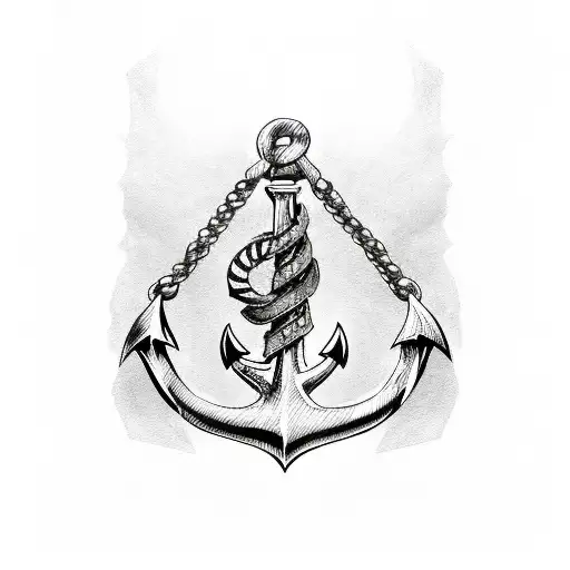 An Anchor With Roman Numerals Forming Its Shape