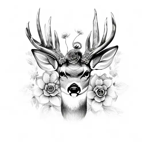 Deer Horn That Turns Into A Flowering Branch