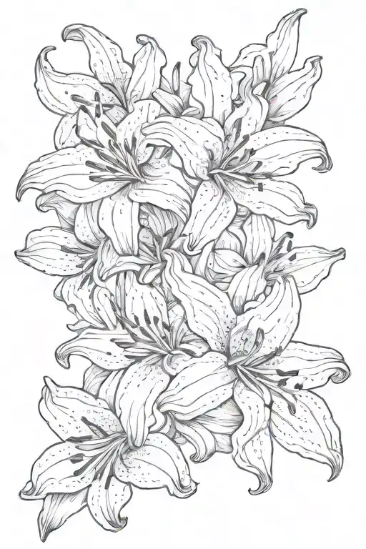 Lily Flowers Intertwined