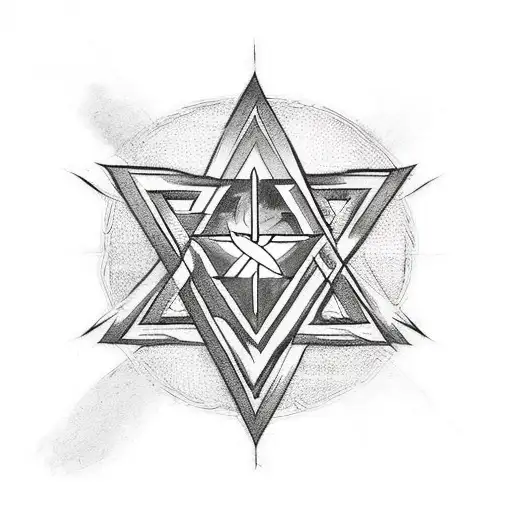A Tattoo Design Merging The Star Of David With Comic Book Panels