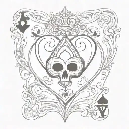 Halloween Design Of The Ace Of Hearts