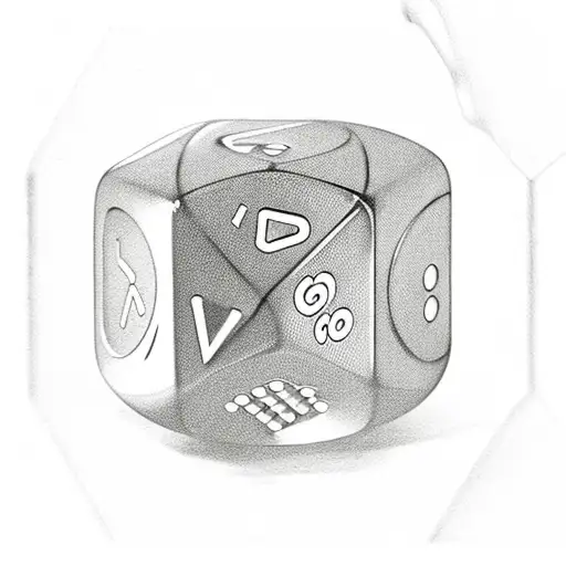 A Dice With The Number 7