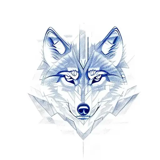 A Sketch-style Tattoo Of A Wolf Morphing Into A Chemical Formula