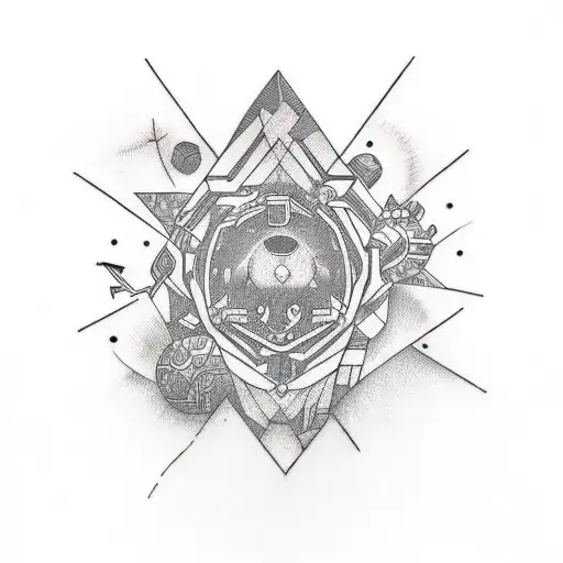 A Funky Tattoo Design Inspired By The Client's Love For Funk Music In A Sketch Style