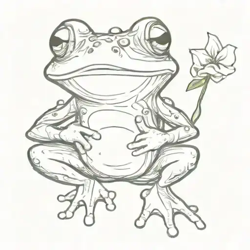 Cute Frog Holding Up Middle Finger