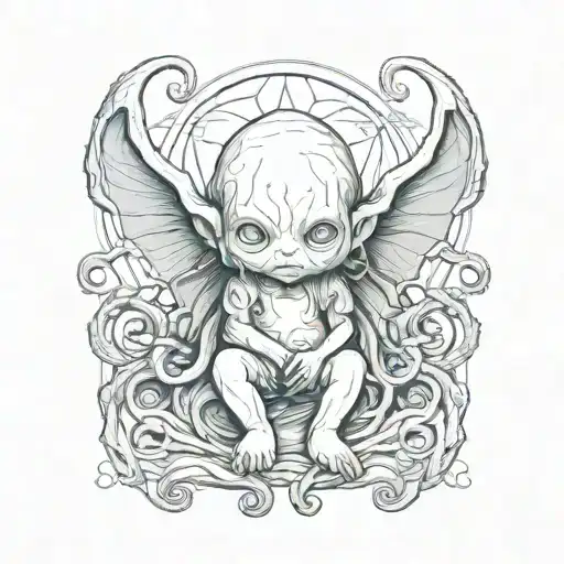 Cthulhu Child Sitting