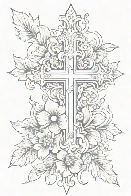 Floral Cross