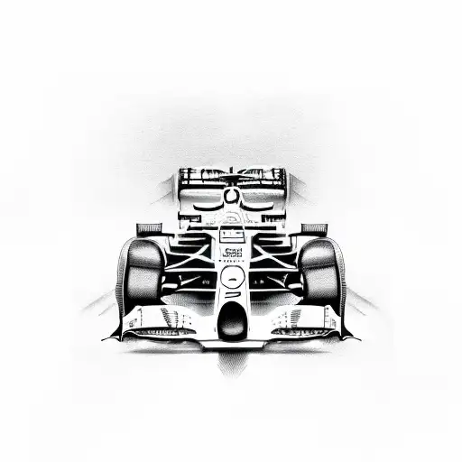Formula 1 Car With The Letter J