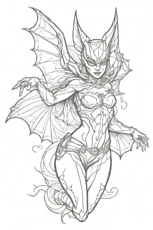 Tattoo Bat Woman