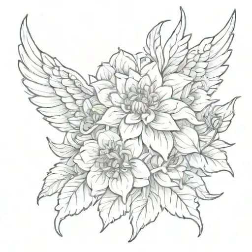 Dahlia With Angel Wings