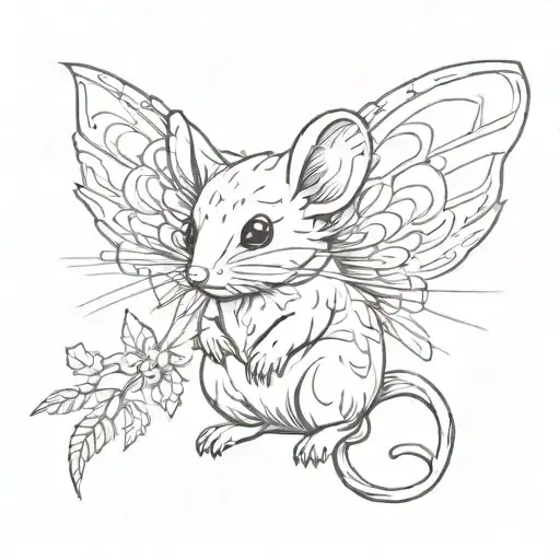 A Little Mouse With Wings Made