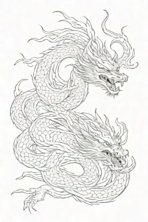 Chinese Dragon On The Back