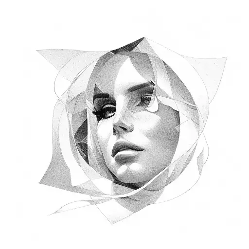 A Portrait Of Lana Del Rey Surrounded By Swirling Book Pages